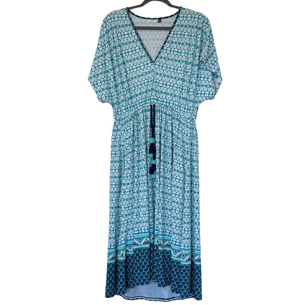 Cabana‎ Life S/M Seascape Tie Waist Midi Dress Coverup UPF 50